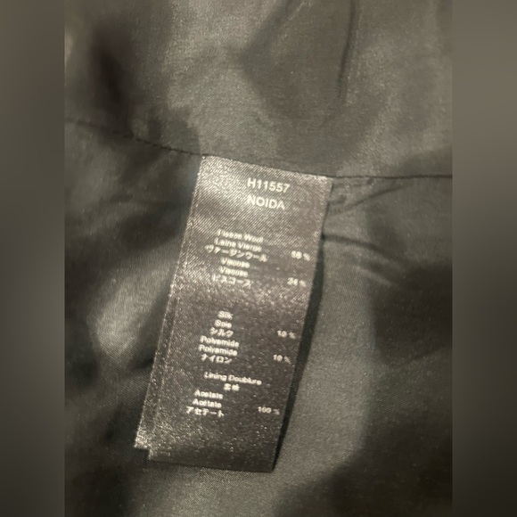 Anne Fontaine Blazer Houndstooth Ruffle Puffed Sleeve Wool Blend Size 40 US M - Picture 3 of 5